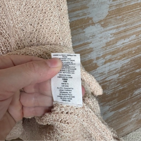 Free People Edessa Off The Shoulder Sweater Almond Beachy Boho Womens XS - Picture 5 of 6